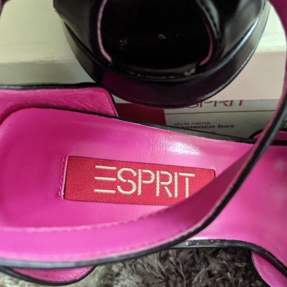 NIB Esprit Black Heels Size 8 - Picture 3 of 7
